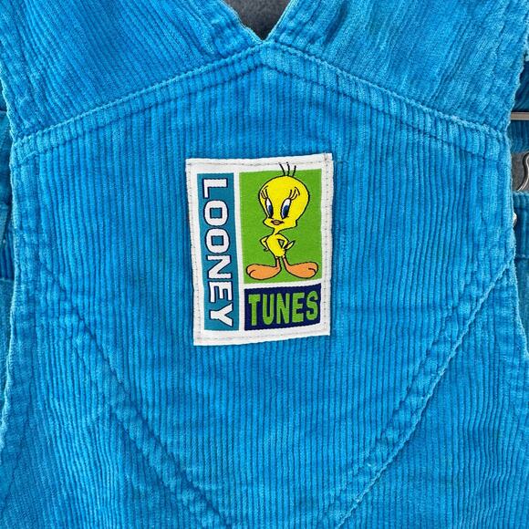 Vintage 90s/Y2K Woman’s sz S Looney Tunes Tweety Bird Shortalls Cotton Summer - Picture 5 of 9